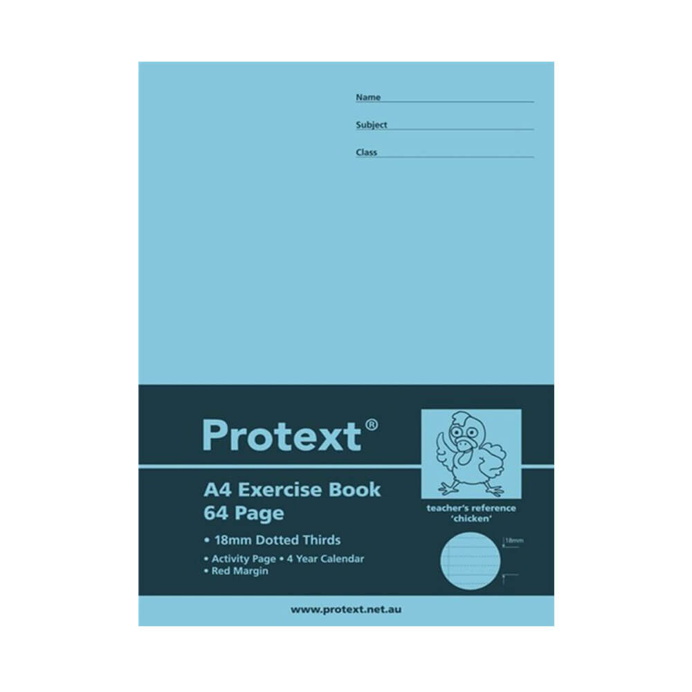 Livre d'exercices Protext 64 pages avec ligne pointillée (A4)