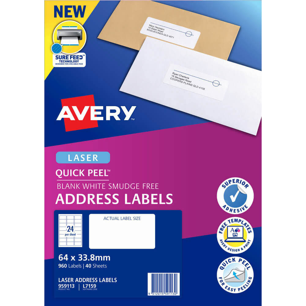 Avery Laser Quick Peel Address Labels