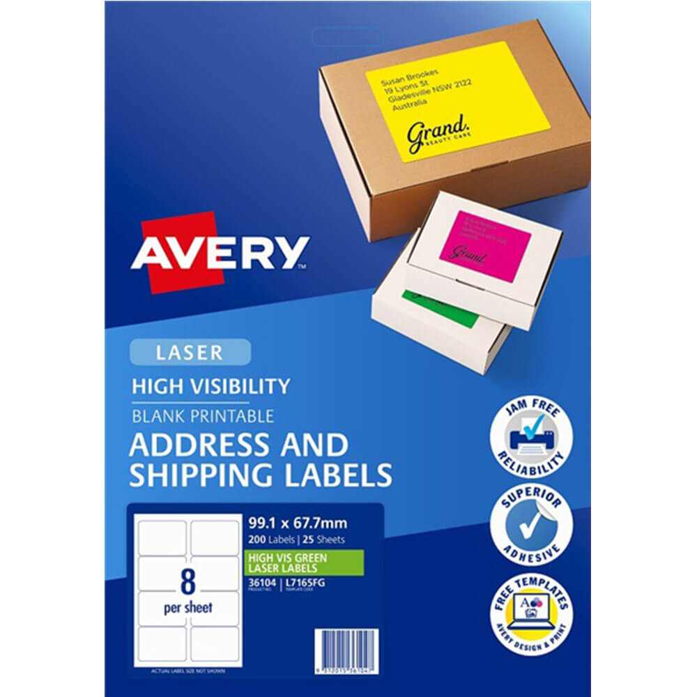 Avery High Vissibility Versandetiketten