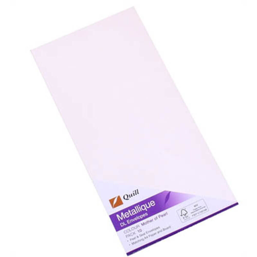 Quill Metallique Enveloppes 10pk (DL)