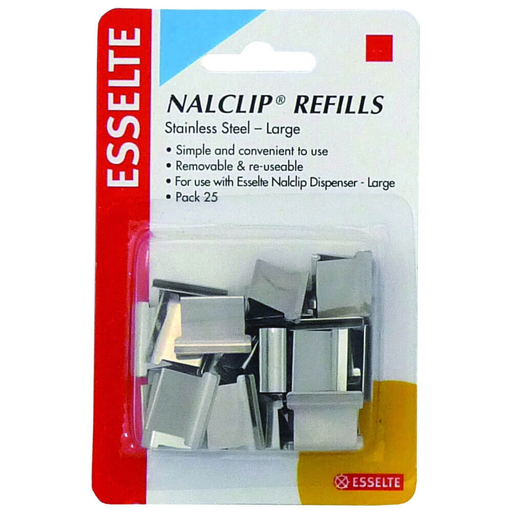 Recharges nalclip en acier inoxydable Esselte