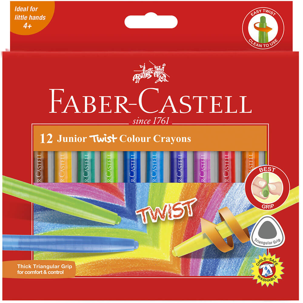 Faber-Castell skręcone kredki 12pk (różne)