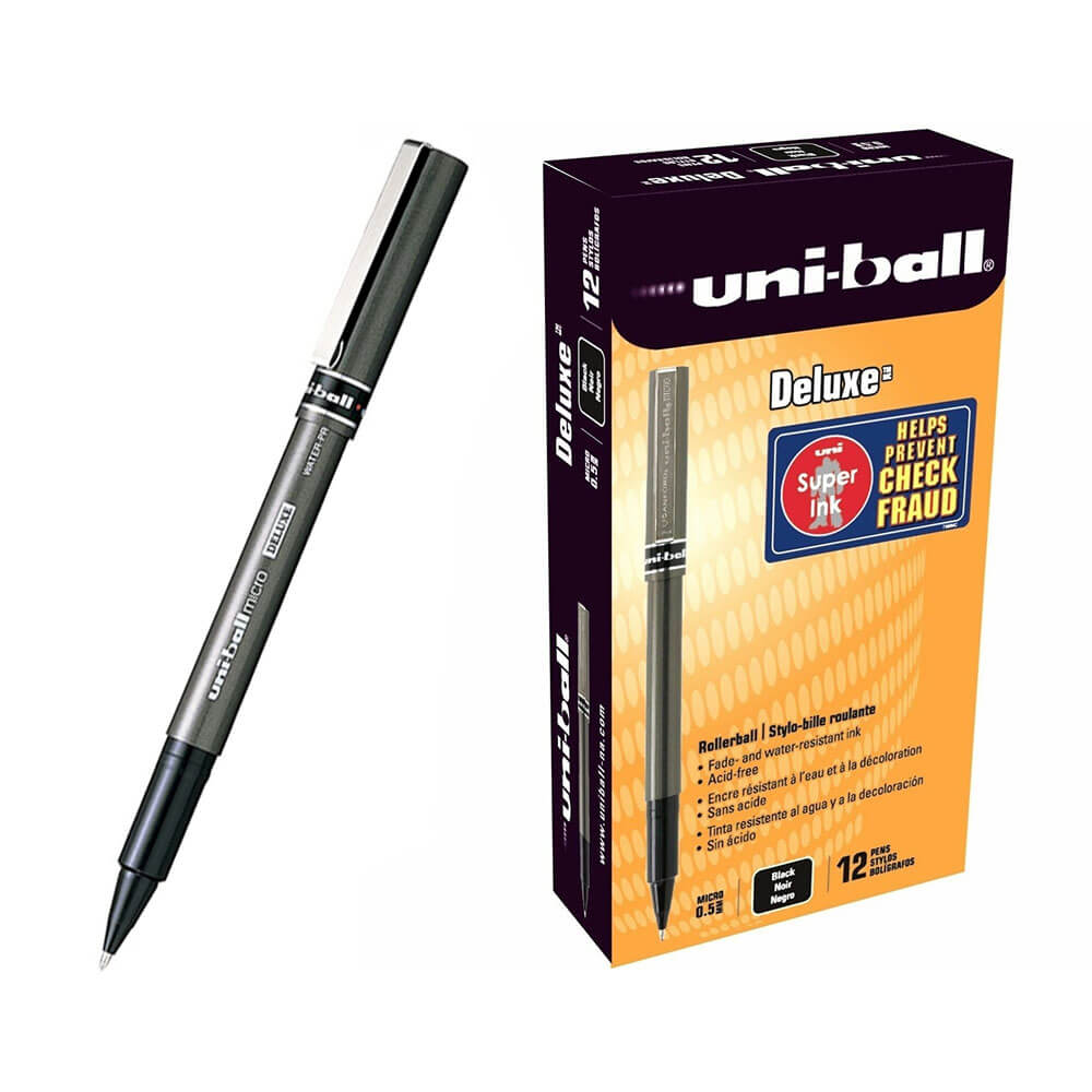 Uni-Ball Micro Deluxe Rollerball Pen 0,2mm (12-pack)