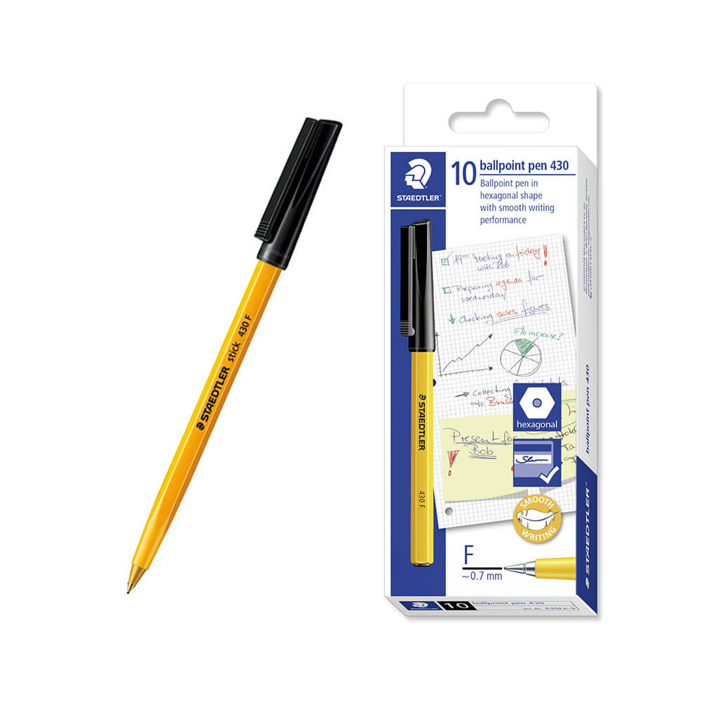 Staedtler Stick Fine Ballpen Pen (boks med 10)