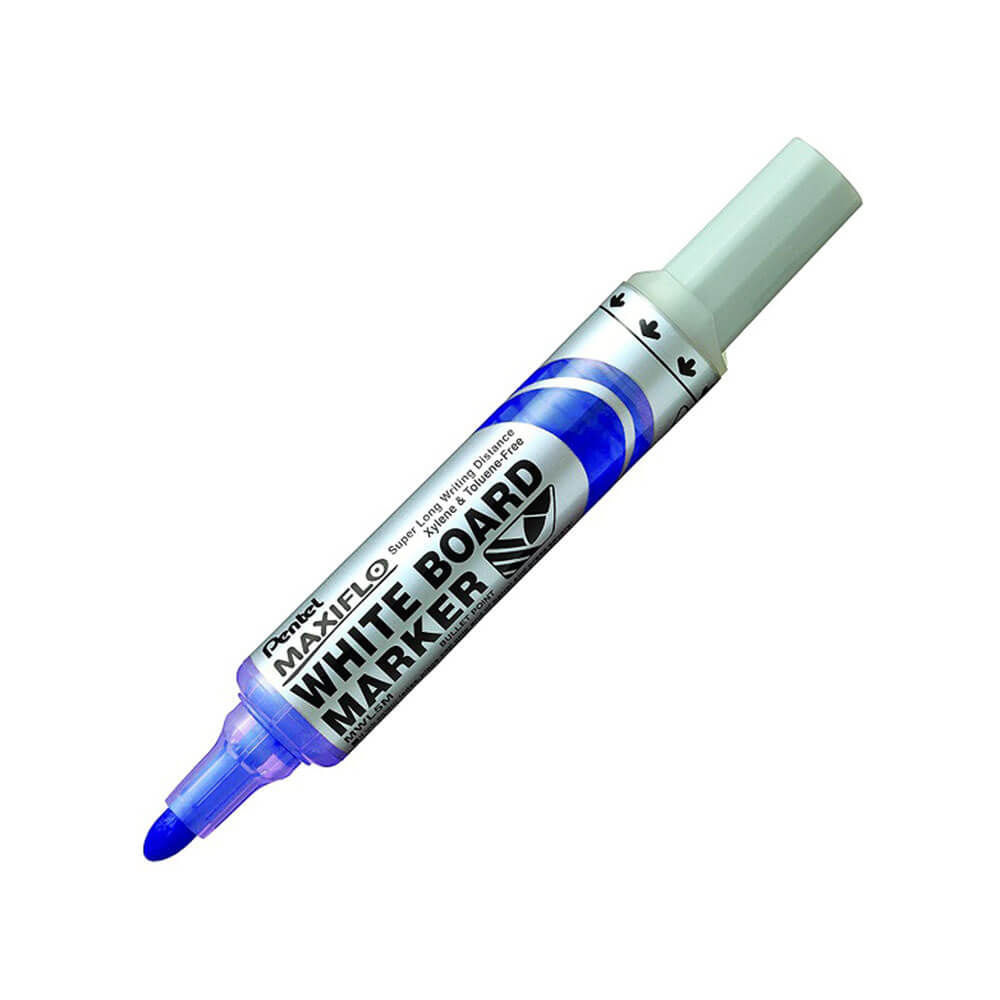 Pentel Maxiflo Bullet Tip Whiteboard Marker 12 stk