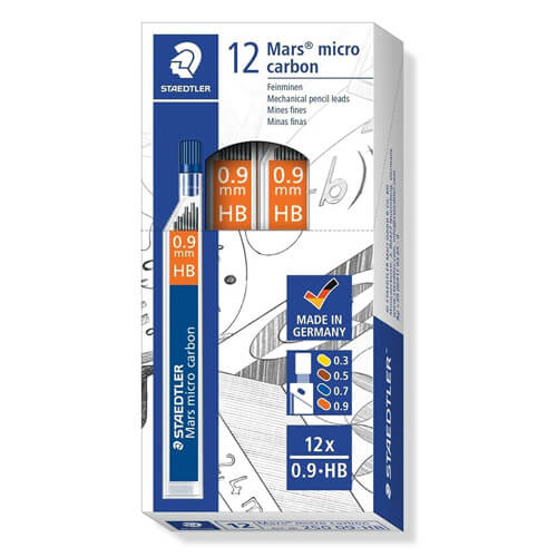 Staedtler Mars Micro Carbon Lead 0.9mm for HB (Box of 12)