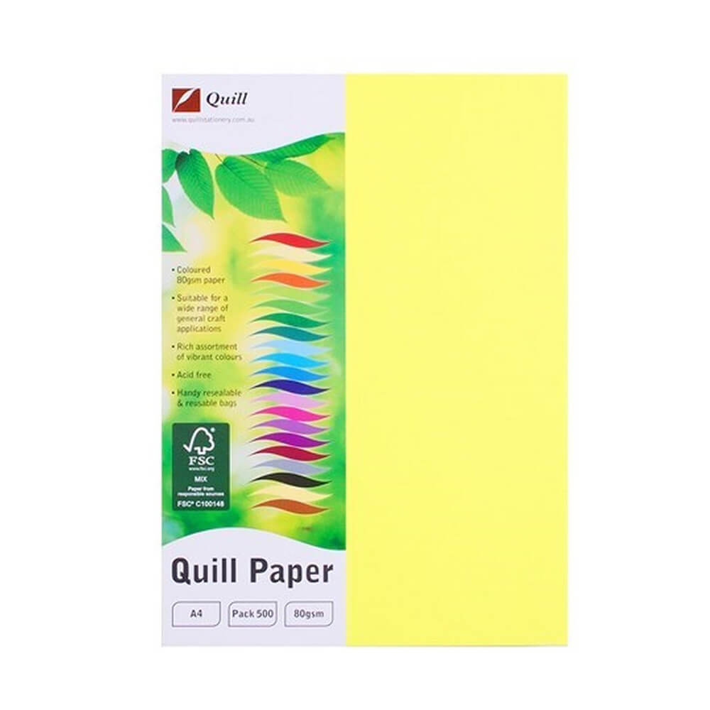 Quill A4 Copia di carta colorata 500pk (80gsm)