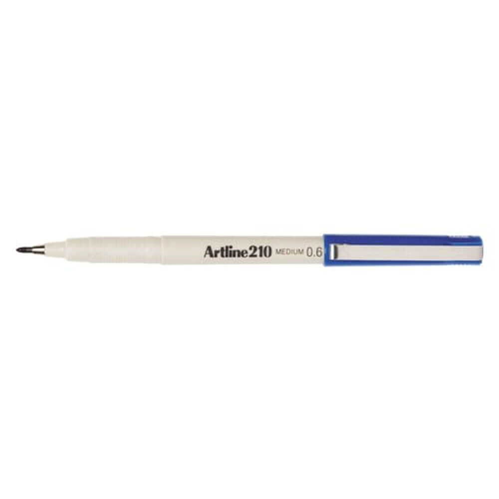 Artline Fineliner Pen medio de 0.6 mm (caja de 12)