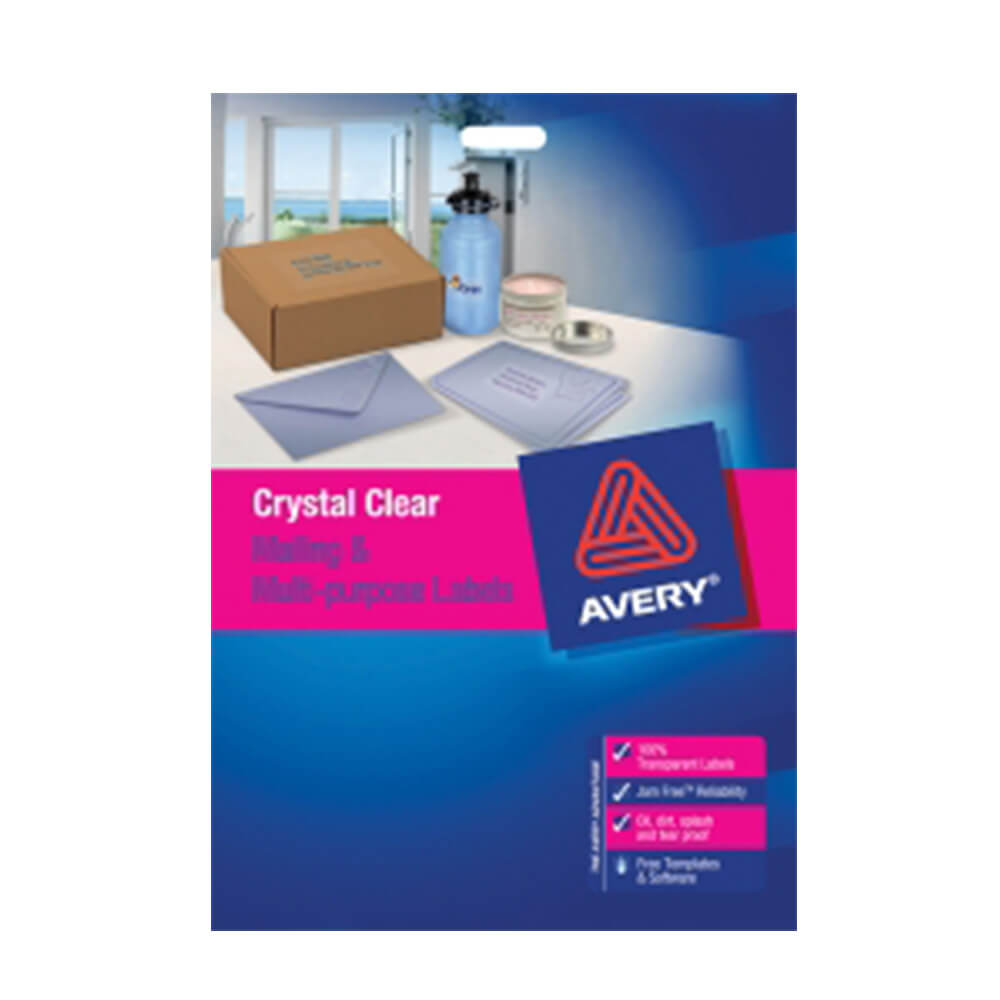 Étiquette laser Avery Clear (pack de 25)