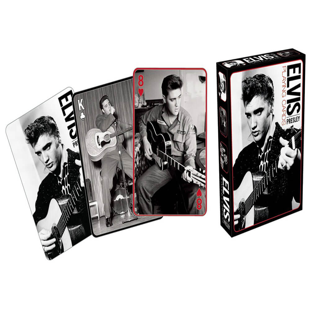 Elvis Black and White Playing Cards