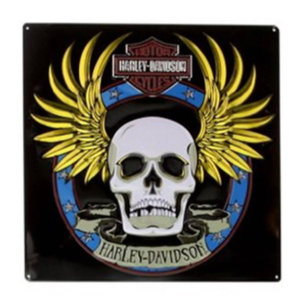 Harley Davidson troquelado de lata en relieve