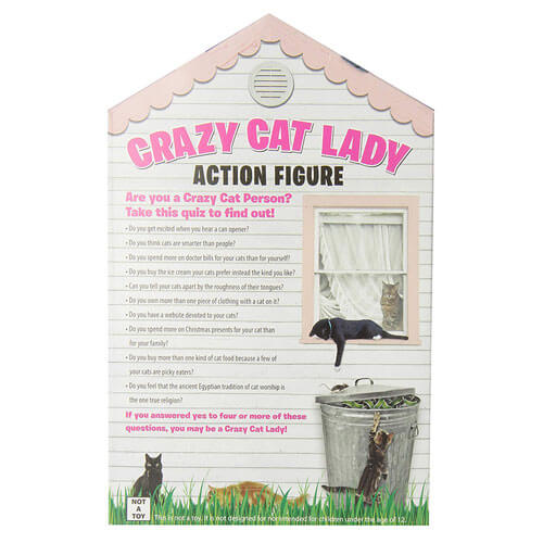 Archie McPhee Crazy Cat Lady Action Figure