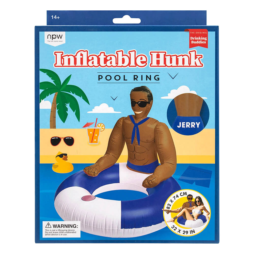 Drinking Buddies Inflatable Hunk Pool Ring